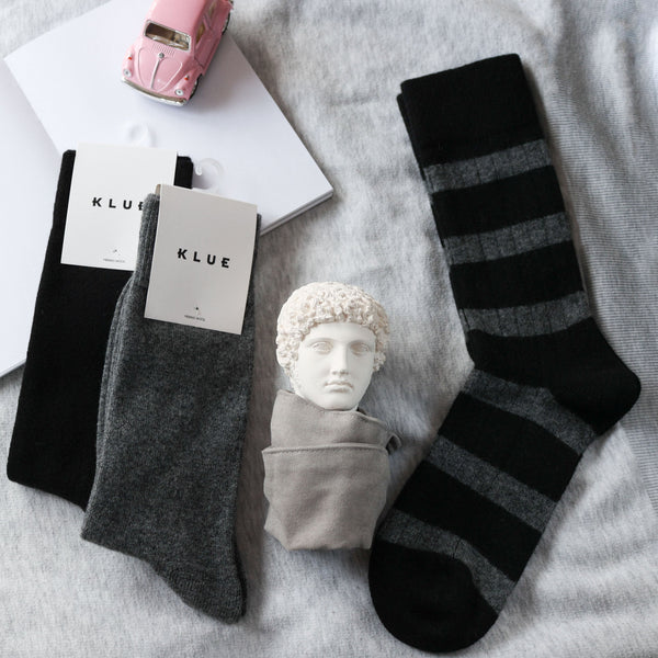 Klue gift bag wool socks x3 | DARK - klueconcept