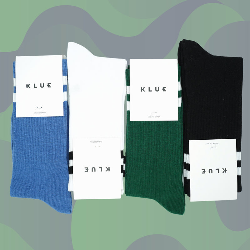 Klue gift bag organic tennis crew socks x4 | VINTAGE - klueconcept