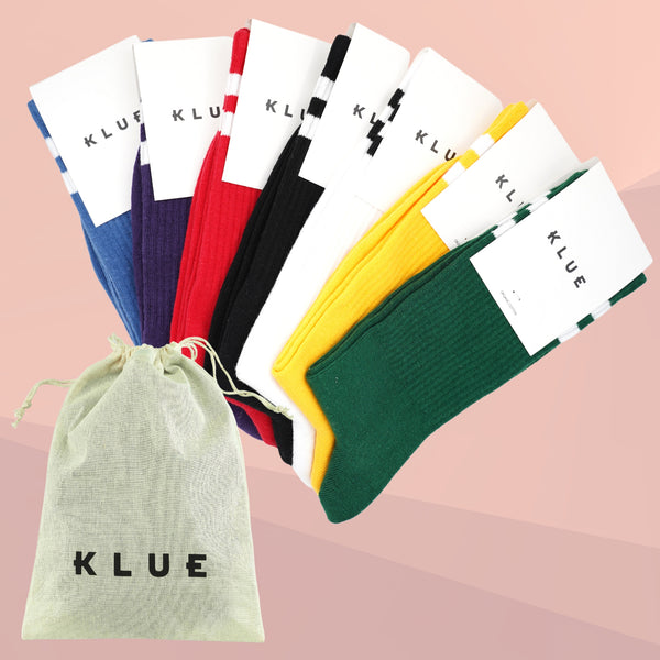 Klue gift bag organic tennis crew socks x7 | FULL VINTAGE - klueconcept