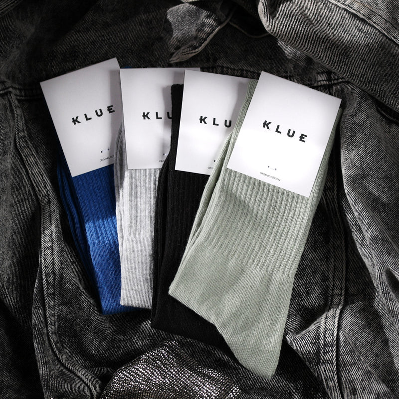 Klue gift bag organic tennis crew socks x4 | SOLID - klueconcept