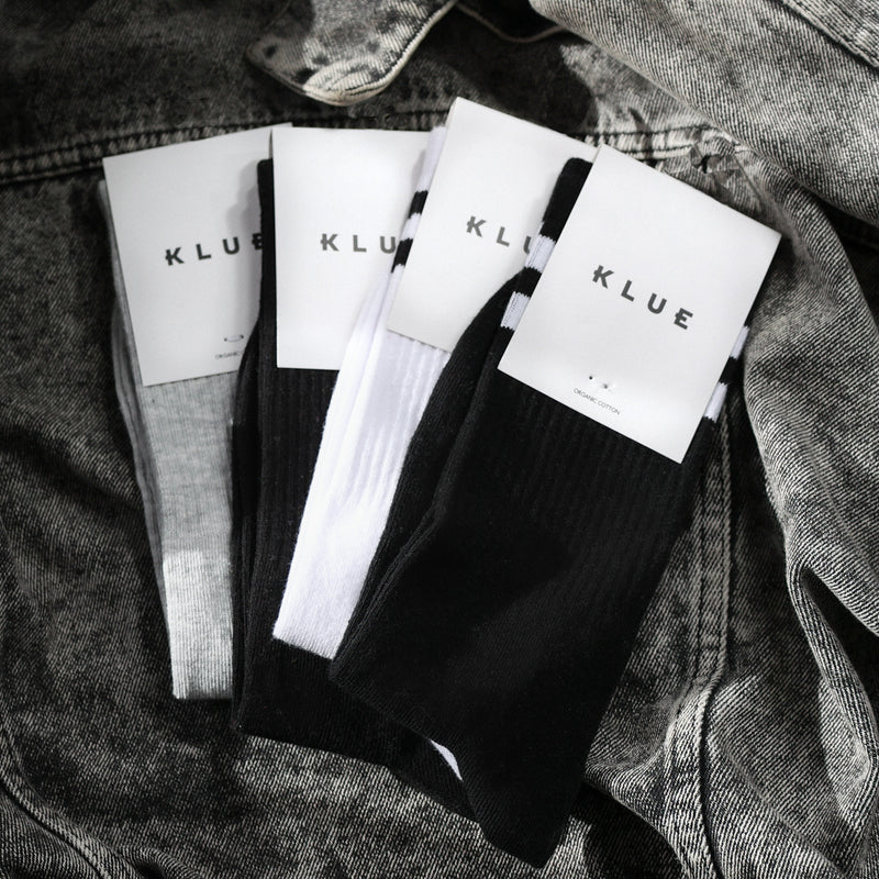 Klue gift bag organic tennis crew socks x4 | SHADOW - klueconcept