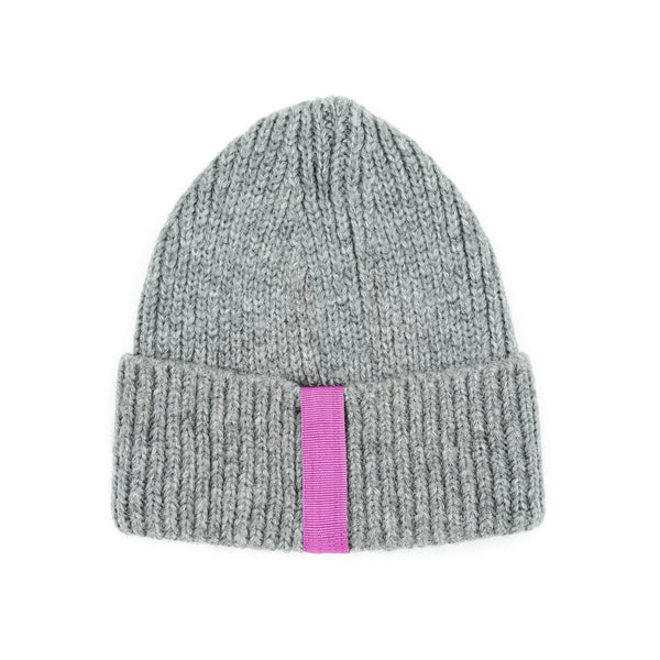 Klue Contrast Beanie - Charcoal and Purple - klueconcept