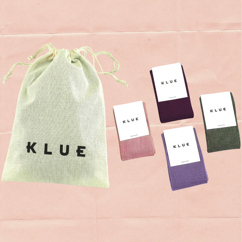 Klue gift bag organic solid socks x4 | AIR - klueconcept