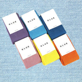 Klue gift bag organic solid socks x6 | PASTEL - klueconcept