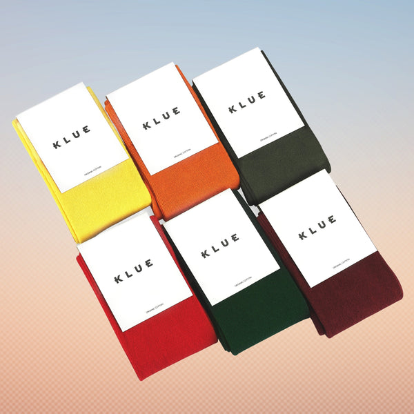 Klue gift bag organic solid socks x6 | SUNSET - klueconcept